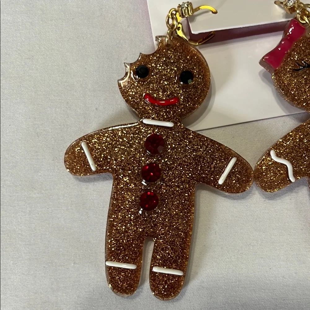 Betsey Johnson Gingerbread Earrings NWT